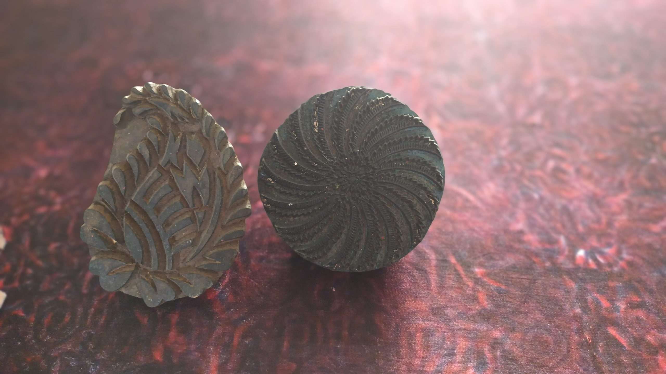 Precisely Carved Wooden Block Printings On Textiles