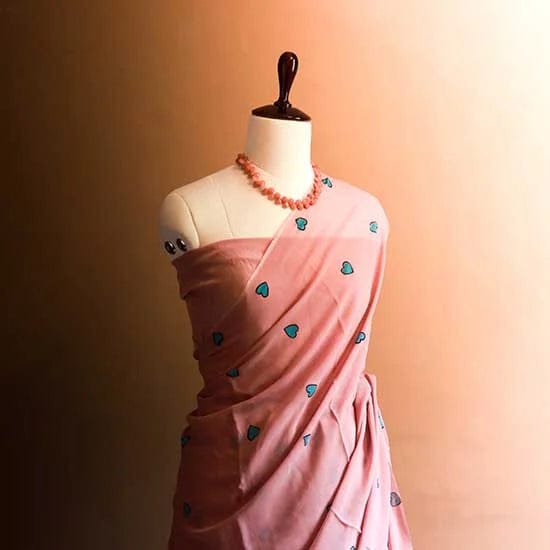 2_jpg Peach colour Georgette saree