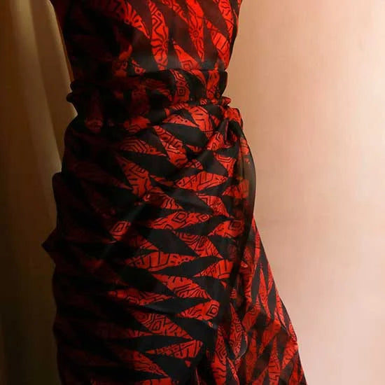 38_jpg_3cfc6e27-0d23-4658-8d40-22f9fe99f313 Pure Red Organza Saree with Black hand block Prints
