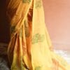 45 Mustard Colour Designer Mul Cotton saree