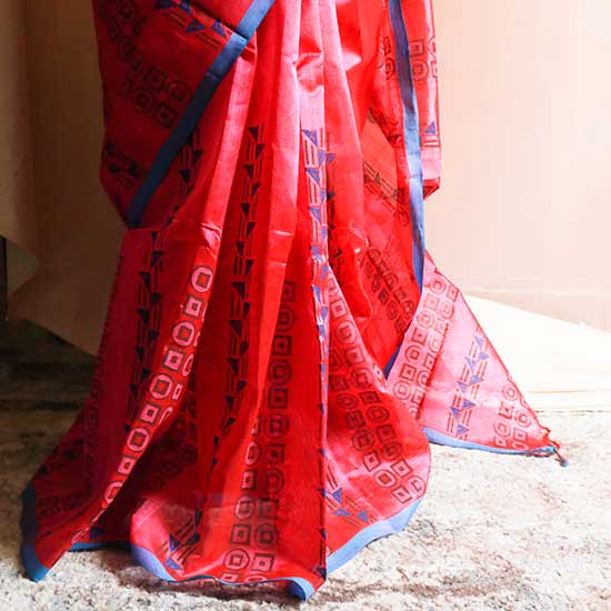 50 Pure Handloom Rani Pink Silk Cotton Saree