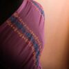 52 Purple colour designer block printed Mul Cotton saree