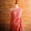 71 Peach colour designer Mul cotton saree