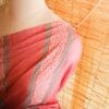 72 Peach colour designer Mul cotton saree
