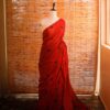 74 Red colour designer Mul cotton saree