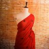 75 Red colour designer Mul cotton saree