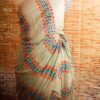 84 Sky blue colour designer Mul cotton saree
