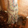85 Sky blue colour designer Mul cotton saree