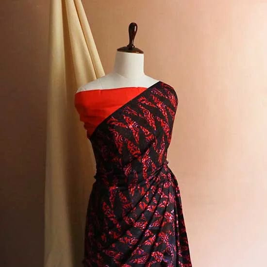 86_jpg Habutai Silk hand block Printed Saree