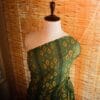 87-_1 Bottle green colour designer Mul cotton saree