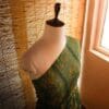 88 Bottle green colour designer Mul cotton saree