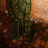 89 Bottle green colour designer Mul cotton saree