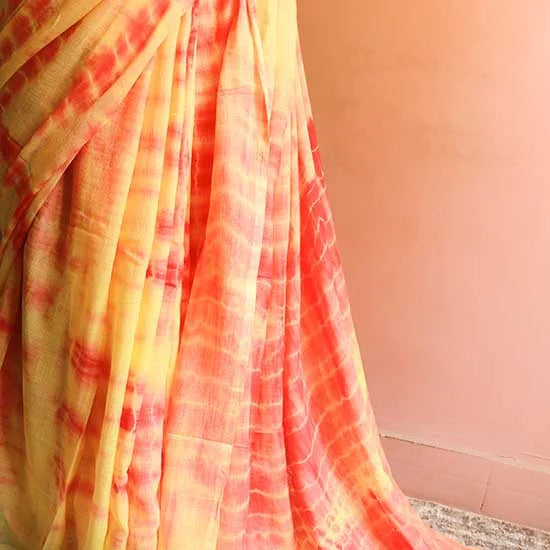 8_jpg Yellow tie and dye Designer Mul Cotton