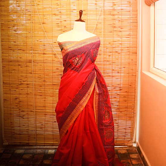 94_82a0b18f-92d3-4984-9aca-07e3d4321eb2 Pure Handloom Pink Silk Cotton Saree