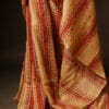 Beige_with_Red_Kota_Cotton_Saree_2 Beige with Red Kota Cotton Saree, Bottom side close up