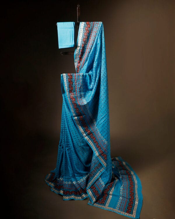 Blushing_Blue_Kota_Cotton_Saree_3 Blushing Blue Kota Cotton Saree, Full size 2