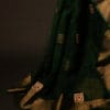 Emerald_Enchantment_Green_Kota_Cotton_Zari_Printed_Saree_4 Emerald Enchantment Green Kota Cotton Zari Printed Saree, Bottom side close up