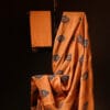 Floral_Motifs_Spiced_Orange_Kota_Cotton_Saree_4 Floral Motifs Spiced Orange Kota Cotton Saree, Close up