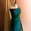 Green-Silk-cotton-with-purple-blouse-1_jpg Pure Hand-loom Forest Green Silk Cotton saree