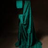 Green Kota Cotton Saree, full size
