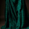 Green Kota Cotton Saree, ottom side Close up