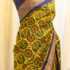 IMG-1421 Sunshine Bloom Yellow Printed Kanchipuram Silk Saree