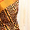IMG-1476 Mystic Sunset Orange and Black Striped Printed Kanchipuram Silk Saree