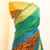 Emerald Symphony Green with Multicolor Printed Kanchipuram Silk Saree