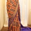 Majesty Blue and Maroon Printed Kanchipuram Silk Saree