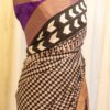 IMG-1520 Twilight Elegance Black and Purple Printed Kanchipuram Silk Saree