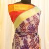 IMG-1548 Sunset Bouquet Orange and Pink Printed Kanchipuram Silk Saree