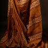 Light Brown Kota Cotton Saree, Bttom side close up