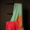 MG_6481 Uddup Skies Sky Blue and Red Linen Shaded Saree