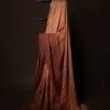 Earthen Elegance Beige and Brown Linen Shaded Saree