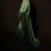 MG_6511 Emerald Enchantment Light Green and Dark Green Linen Shaded Saree