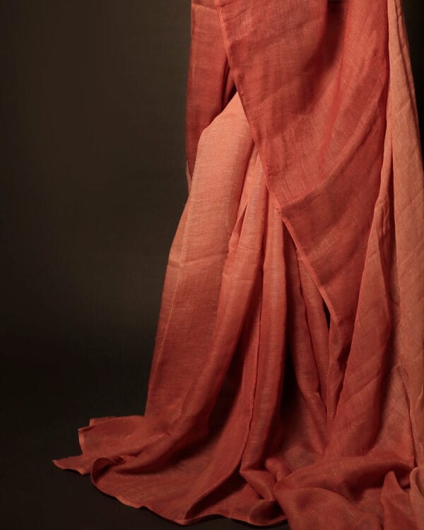 MG_6524 Barely Beige Linen Shaded Saree