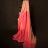 Peachy Petals Peach and Pink Linen Shaded Saree
