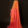 MG_6533 Sunset Bloom Orange and Pink Linen Shaded Saree