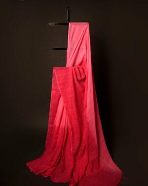 Pink Blossom Linen Shaded Saree