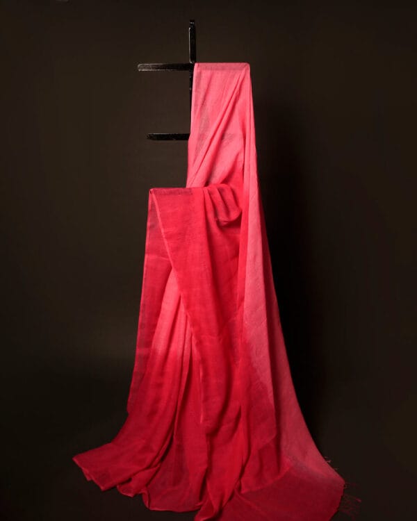 MG_6540 Pink Blossom Linen Shaded Saree