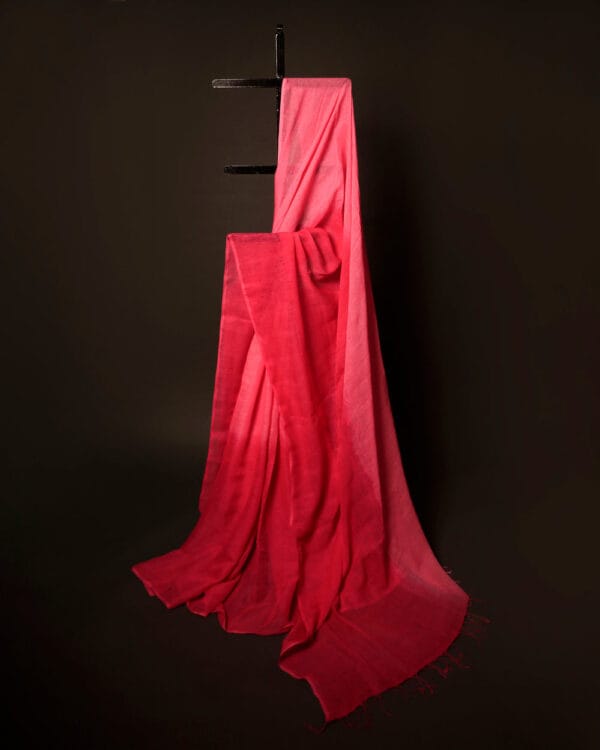 MG_6541 Pink Blossom Linen Shaded Saree