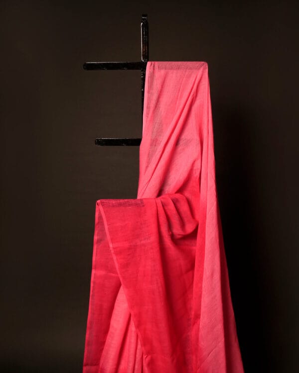 MG_6543 Pink Blossom Linen Shaded Saree