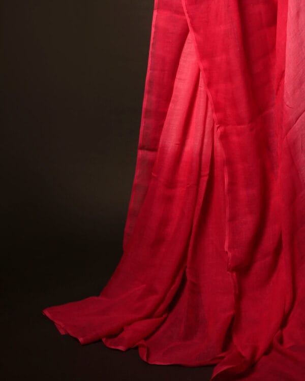MG_6545 Pink Blossom Linen Shaded Saree