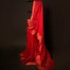 MG_6591 Crimson Elegance Red Kota Cotton Zari Plain Saree
