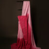 MG_6653 Rosy Romance Baby Pink and Red Linen Shaded Saree