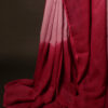 MG_6657 Rosy Romance Baby Pink and Red Linen Shaded Saree