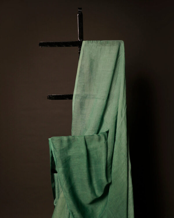 MG_6663 Spring Breeze Light Green Linen Shaded Saree