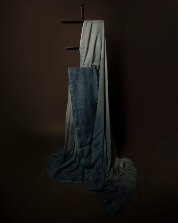 Dream Blue Linen Shaded Saree