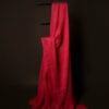 MG_6698 Crimson Elegance Red Textured Linen Shaded Saree