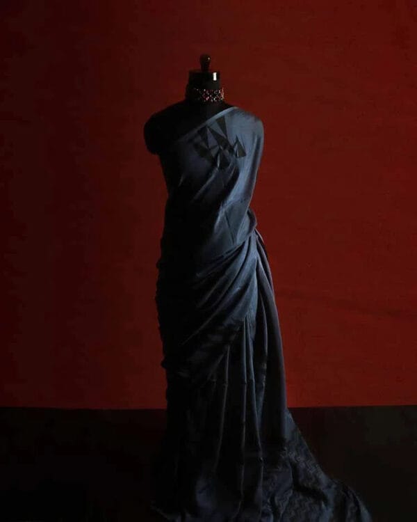 Plain_Gray_Colour_Fancy_H_S_Silk_Saree Plain Gray Colour Fancy H S Silk Saree, Full size